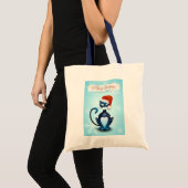 Vrolijk kerstfeest met zwarte kat met Pet van de k Tote Bag (Voorkant (product))