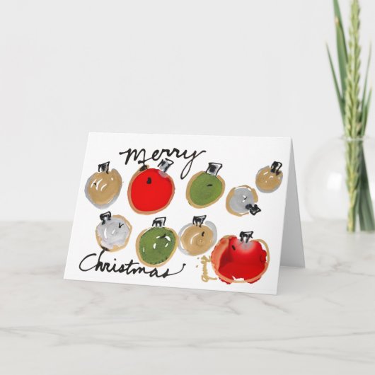 Vrolijk kerstfeest met zwarte mat bedankkaart (Voorkant)