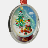 Vrolijk kerstfeest metalen ornament (Rechts)