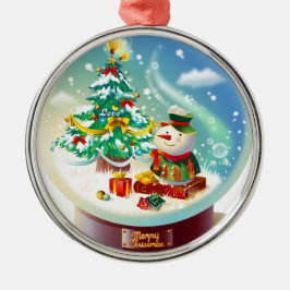 Vrolijk kerstfeest metalen ornament