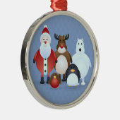 Vrolijk kerstfeest metalen ornament (Rechts)