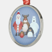 Vrolijk kerstfeest metalen ornament (Links)