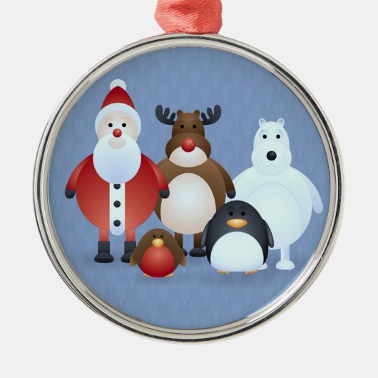 Vrolijk kerstfeest metalen ornament (Voorkant)