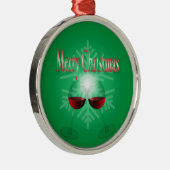 Vrolijk kerstfeest metalen ornament (Rechts)