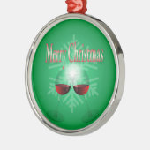 Vrolijk kerstfeest metalen ornament (Links)