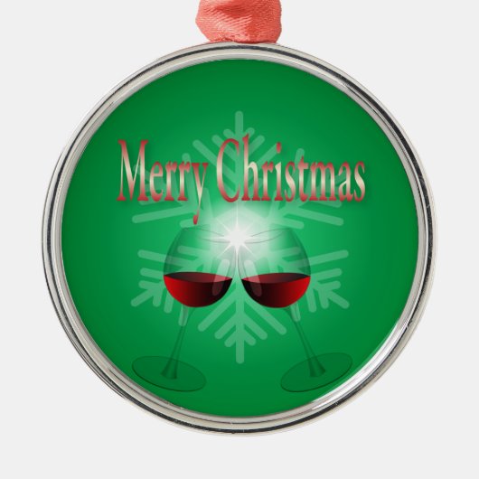 Vrolijk kerstfeest metalen ornament (Voorkant)