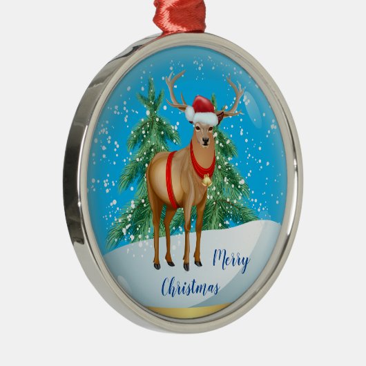 Vrolijk kerstfeest metalen ornament (Rechts)