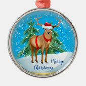 Vrolijk kerstfeest metalen ornament (Voorkant)