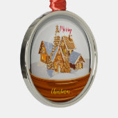 Vrolijk kerstfeest metalen ornament (Rechts)