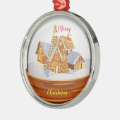 Vrolijk kerstfeest metalen ornament (Links)