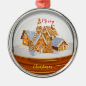 Vrolijk kerstfeest metalen ornament (Voorkant)