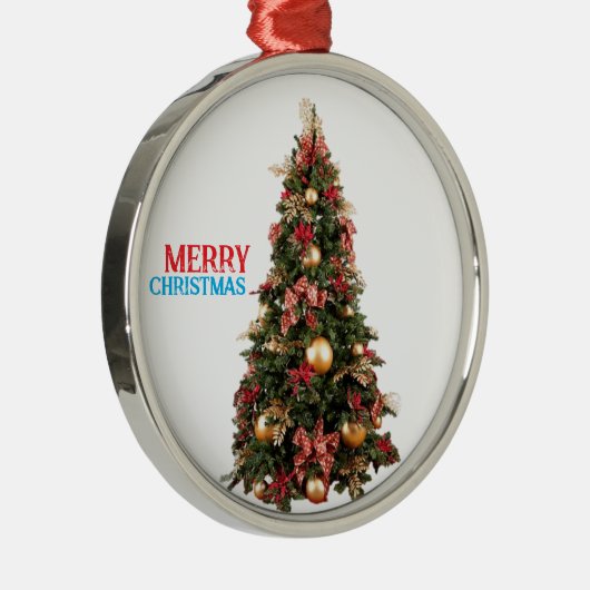 vrolijk kerstfeest metalen ornament (Rechts)