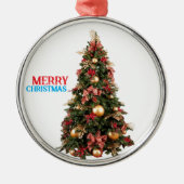 vrolijk kerstfeest metalen ornament (Voorkant)