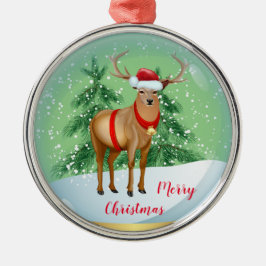 Vrolijk kerstfeest metalen ornament