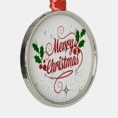 Vrolijk kerstfeest metalen ornament (Rechts)