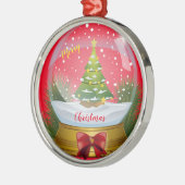 Vrolijk kerstfeest metalen ornament (Links)