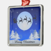 Vrolijk kerstfeest metalen ornament (Links)