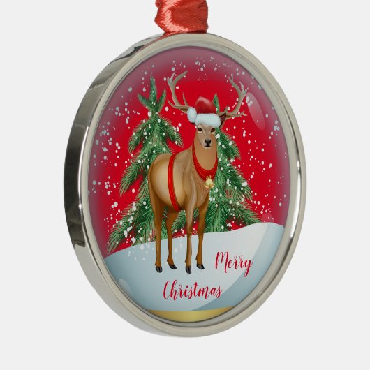 Vrolijk kerstfeest metalen ornament (Rechts)