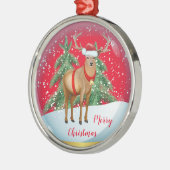 Vrolijk kerstfeest metalen ornament (Links)