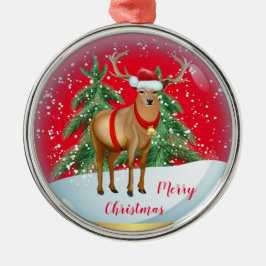 Vrolijk kerstfeest metalen ornament