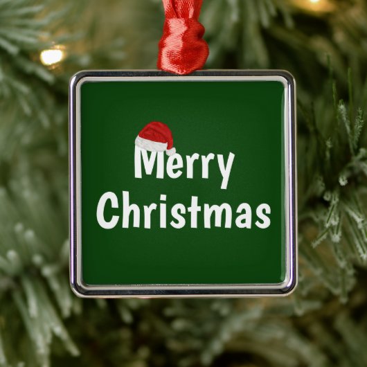 Vrolijk kerstfeest metalen ornament (Boom)