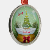 Vrolijk kerstfeest metalen ornament (Rechts)