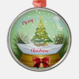 Vrolijk kerstfeest metalen ornament