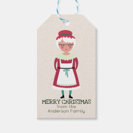 Vrolijk kerstfeest mevrouw Sinterklaas grillige va Cadeaulabel