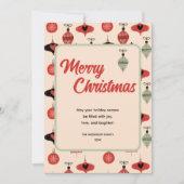 Vrolijk kerstfeest Mid Century Holiday Kaart (Voorkant)