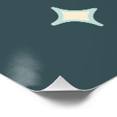 Vrolijk kerstfeest midden-eeuwse moderne tijd perfect poster (Hoek)