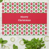 Vrolijk kerstfeest midden moderne ster-decoratie theedoek (Gevouwen)