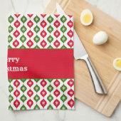 Vrolijk kerstfeest midden moderne ster-decoratie theedoek (Quarter Fold)