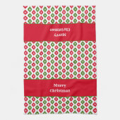 Vrolijk kerstfeest midden moderne ster-decoratie theedoek (Verticaal)