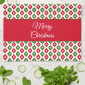 Vrolijk kerstfeest midden moderne ster-decoratie theedoek (Gevouwen)