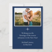 Vrolijk kerstfeest Midnight Blue Feestdagenkaart (Achterkant)