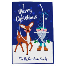 Vrolijk kerstfeest, Midnight Blue Gnome Deer