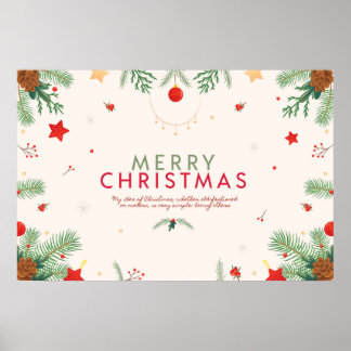 Vrolijk kerstfeest - Mijn idee voor Kerstmis Poster