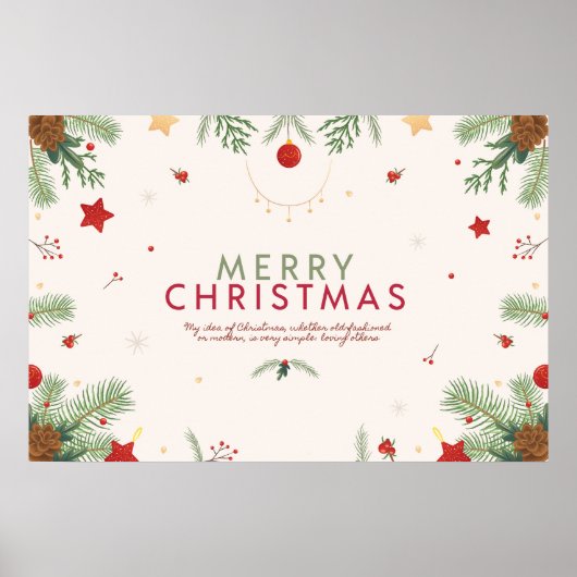 Vrolijk kerstfeest - Mijn idee voor Kerstmis Poster (Voorkant)