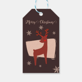 Vrolijk kerstfeest mijn kleine hert cadeaulabel