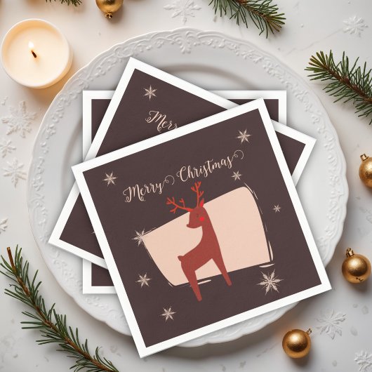 Vrolijk kerstfeest mijn kleine hert servet