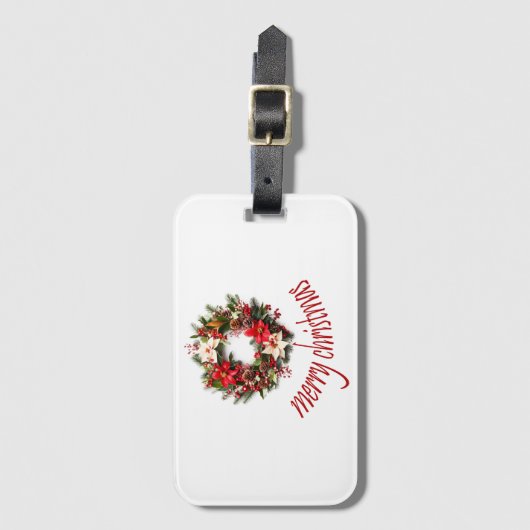 Vrolijk Kerstfeest, Mini Klembord Bagagelabel (Voorkant (verticaal))