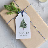 Vrolijk kerstfeest | Minimale eenvoudige pine Cadeaulabel