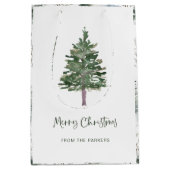 Vrolijk kerstfeest | Minimale eenvoudige pine Medium Cadeauzakje (Voorkant)