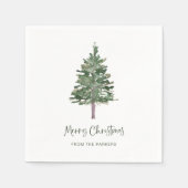 Vrolijk kerstfeest | Minimale eenvoudige pine Servet (Voorkant)