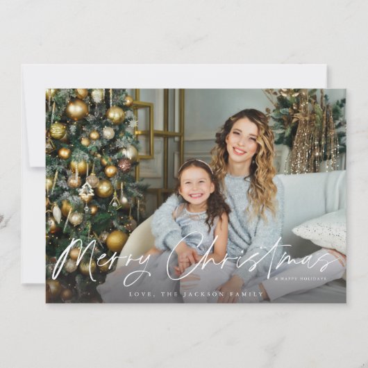 Vrolijk Kerstfeest Minimalist H Foto 4B (Voorkant)