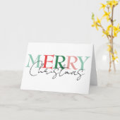 Vrolijk Kerstfeest Minimalistisch Kleurrijk Eenvou Kaart (Gele Bloem)