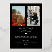 Vrolijk Kerstfeest Minimalistische Boog Zwart Folie Feestdagenkaart (Achterkant)