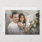 Vrolijk Kerstfeest Minimalistische H Foto (Voorkant)