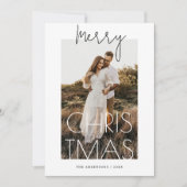 vrolijk kerstfeest | Minimalistische moderne foto Feestdagenkaart (Voorkant)