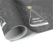 Vrolijk Kerstfeest Minimalistische Moderne Glitter Cadeaupapier (Rol Hoek)